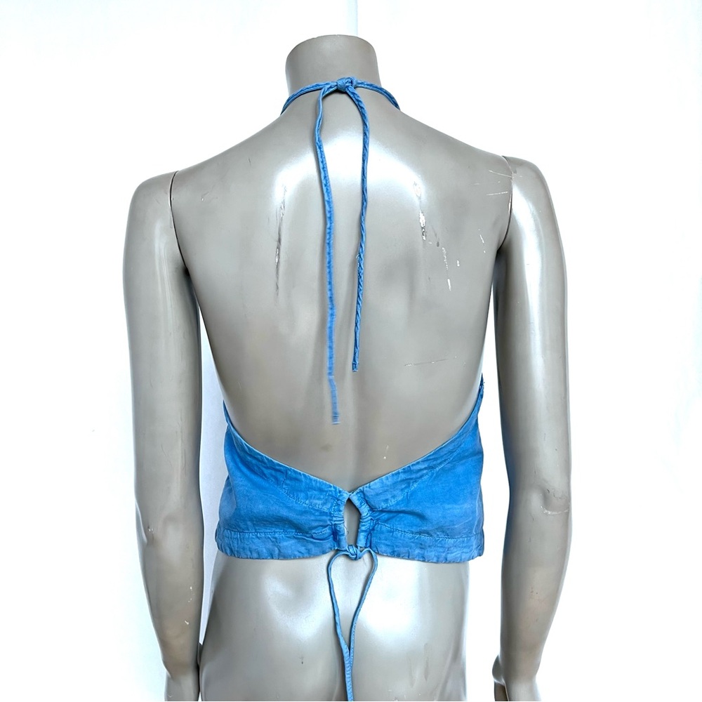 ZARA Blue Halter Neck Women's Top - Picture 8 of 10